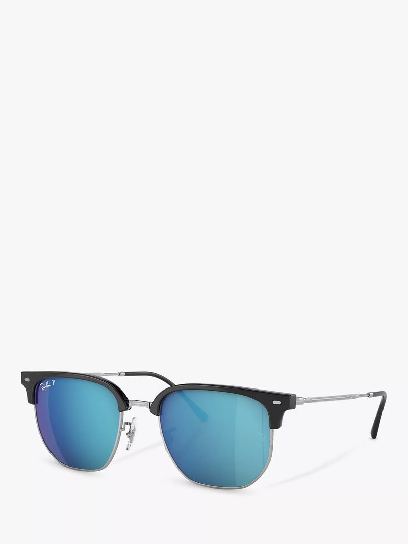 Ray-Ban RB8265 irregular sunglasses black silver, imported from the UK