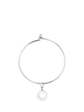 Recognised Heart Popon Bangle, Silver