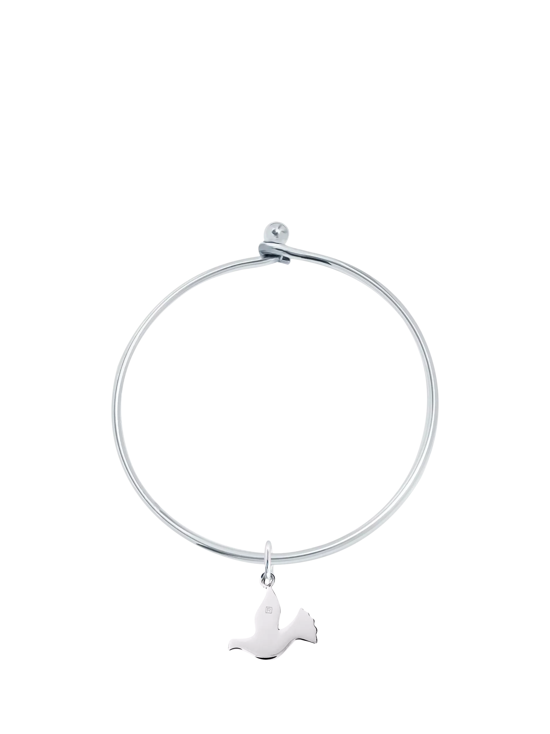 Recognised Dove Popon Bangle, Silver