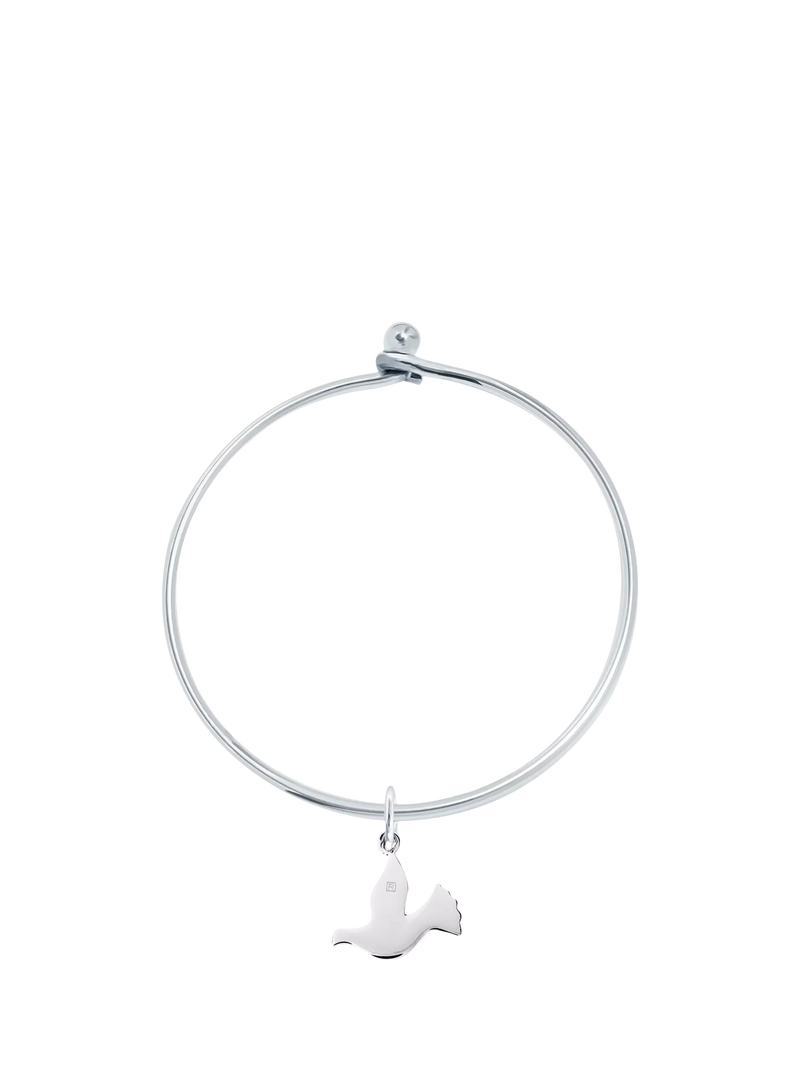 Recognised Dove Popon Bangle, Silver