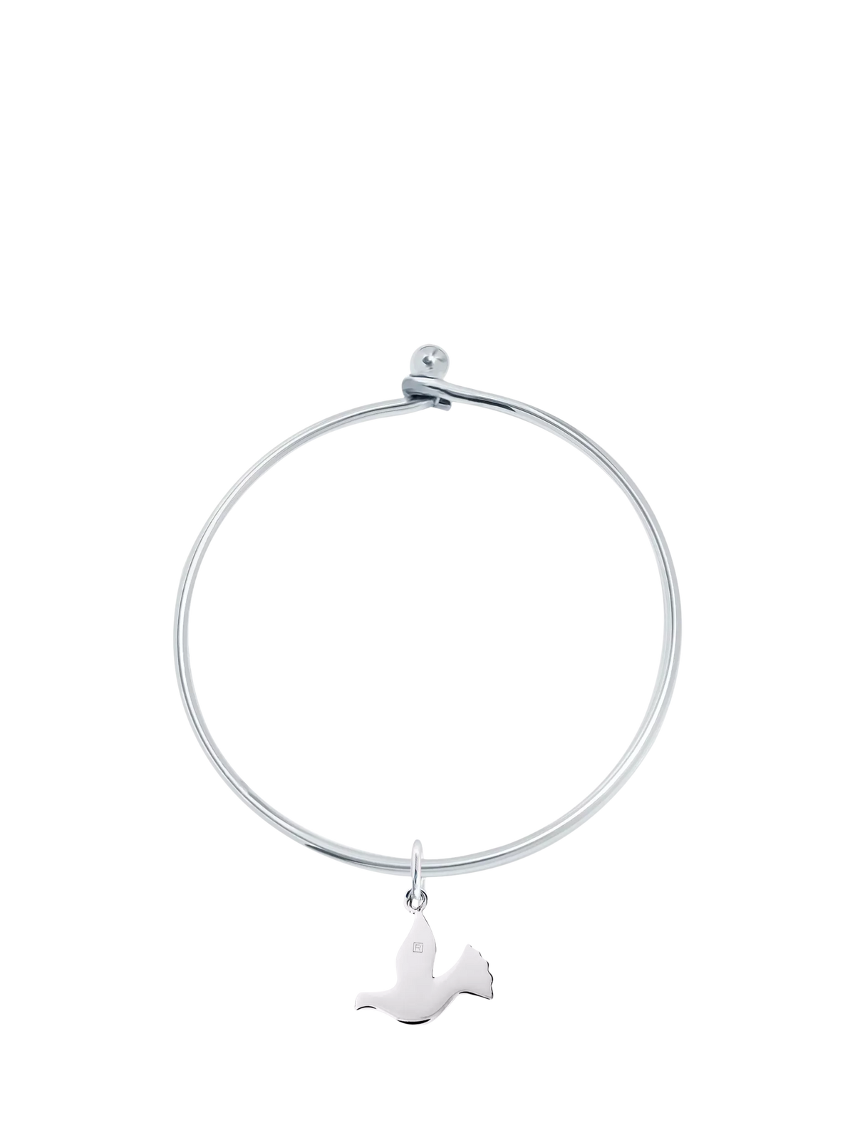 Recognised Dove Popon Bangle, Silver