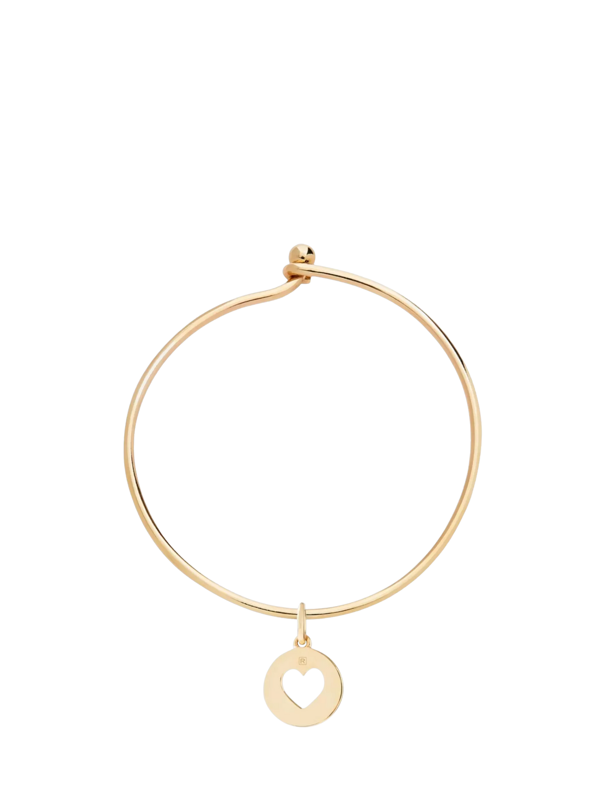 Recognised Heart Popon Bangle, Gold