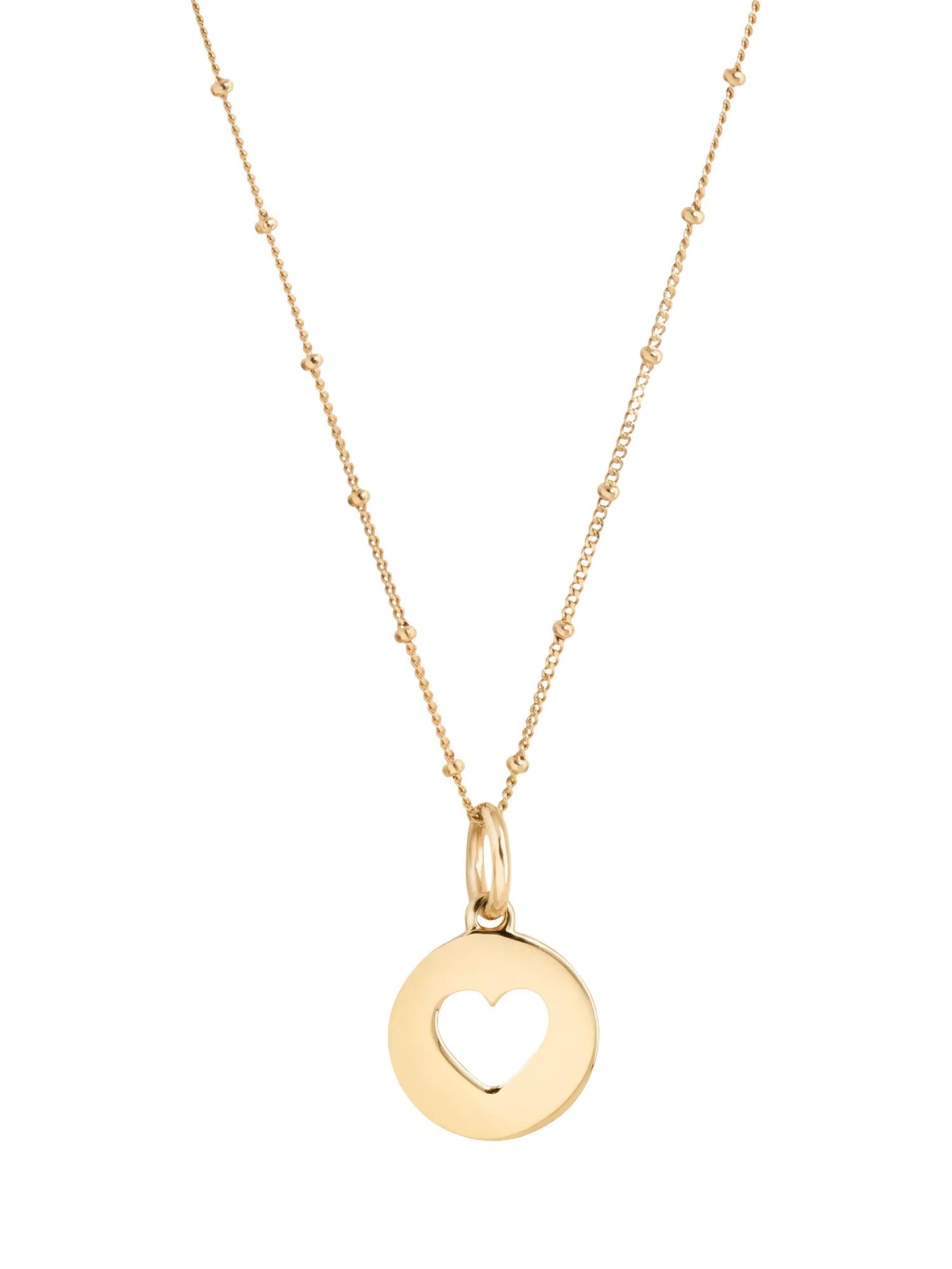 Recognised heart pendant necklace gold plated sterling silver, imported from the UK