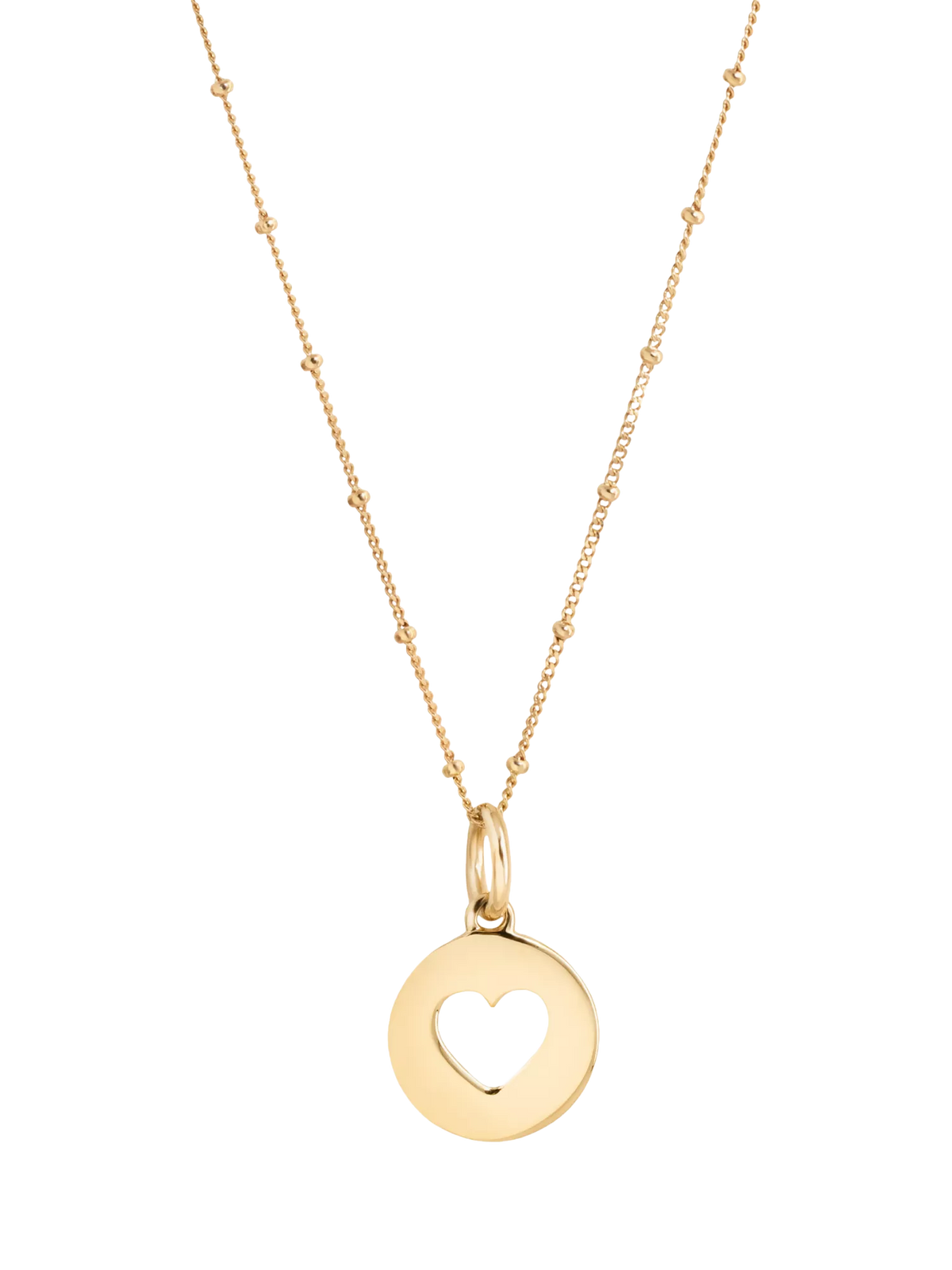 Recognised heart pendant necklace gold plated sterling silver, imported from the UK