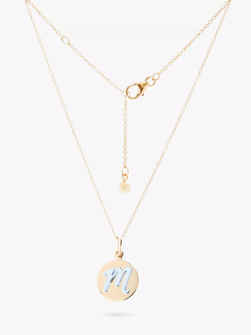 Recognised Alphabet Popon Pendant Necklace Gold