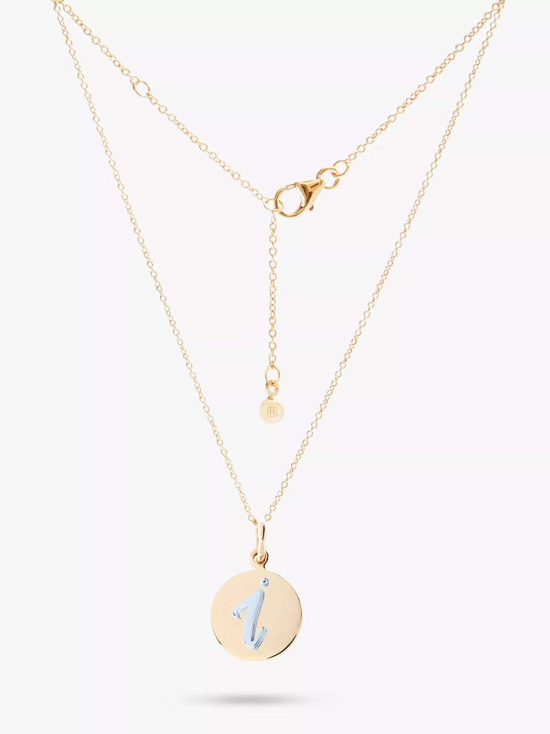 Recognised Alphabet Popon Pendant Necklace Gold