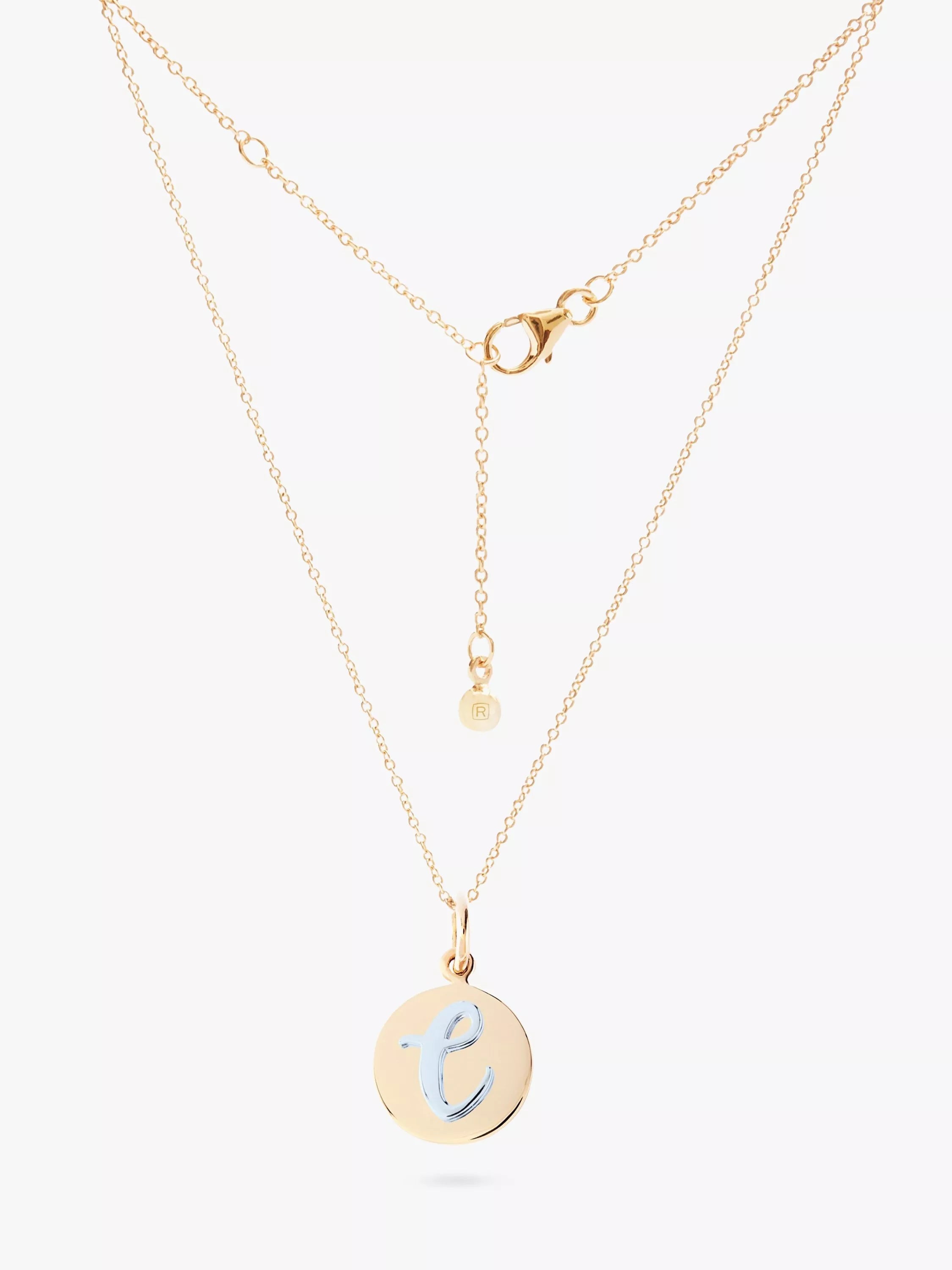 Recognised Alphabet Popon Pendant Necklace Gold