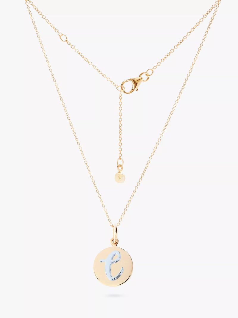 Recognised Alphabet Popon Pendant Necklace Gold