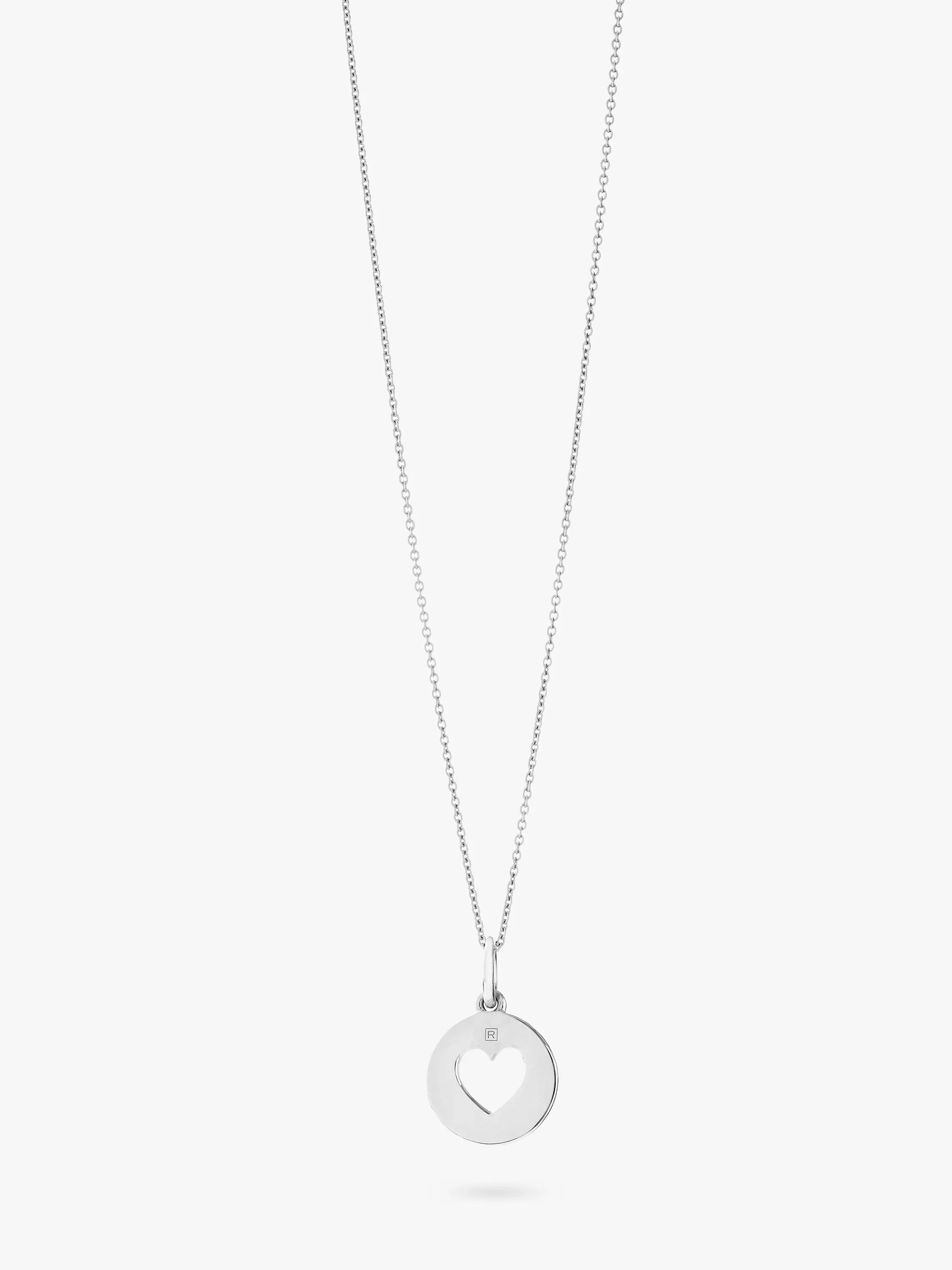 Recognised Heart Popon sterling silver pendant necklace, imported from the UK