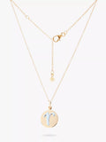 Recognised Alphabet Popon Pendant Necklace Gold