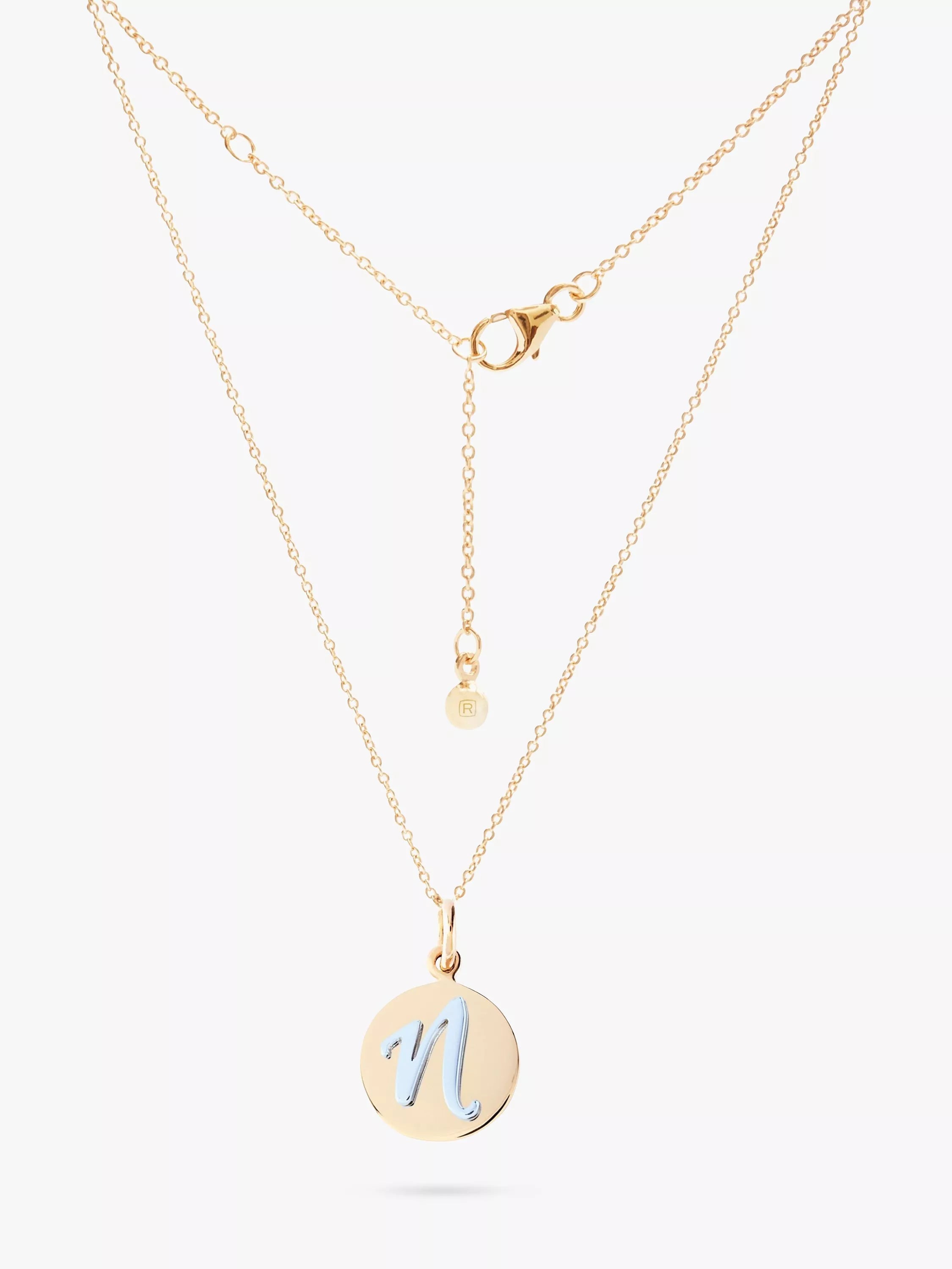 Recognised Alphabet Popon Pendant Necklace Gold