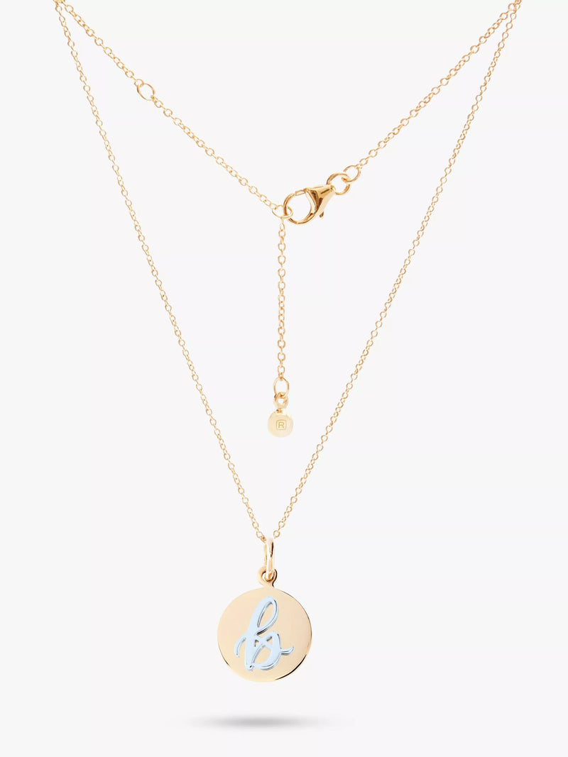 Recognised alphabet pendant necklace gold (British brand)