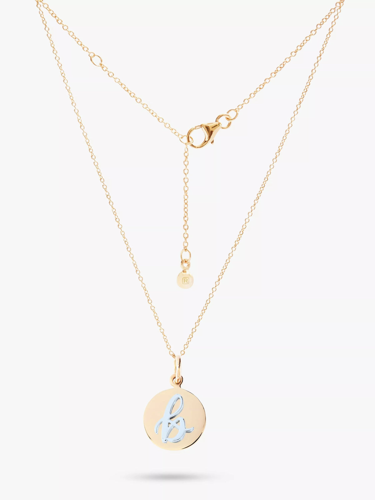 Recognised alphabet pendant necklace gold (British brand)