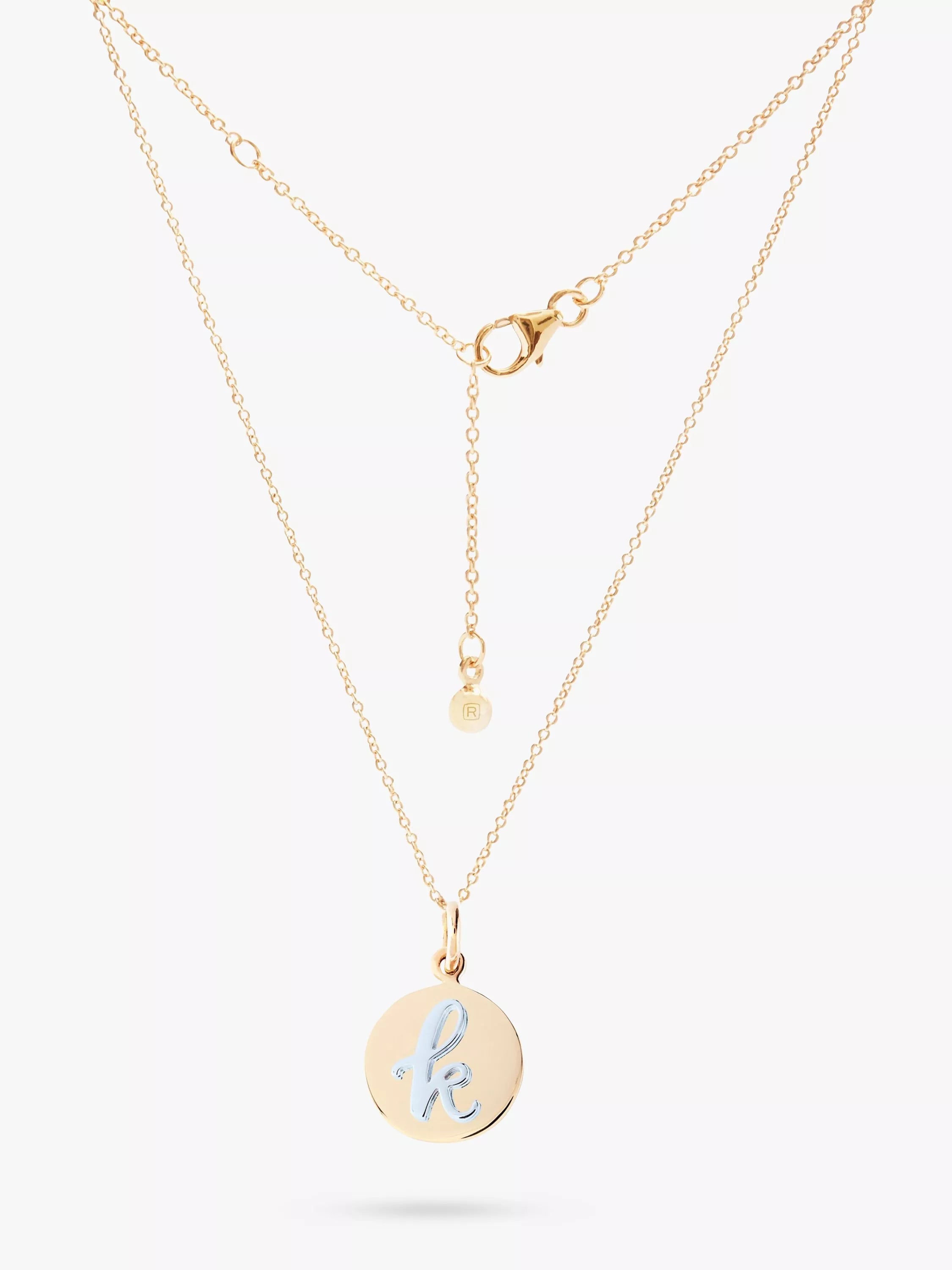 Recognised Alphabet Popon Pendant Necklace Gold