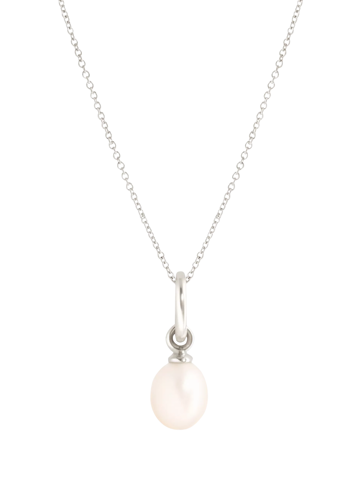 Recognised pearl pendant necklace sterling silver freshwater pearl - British product
