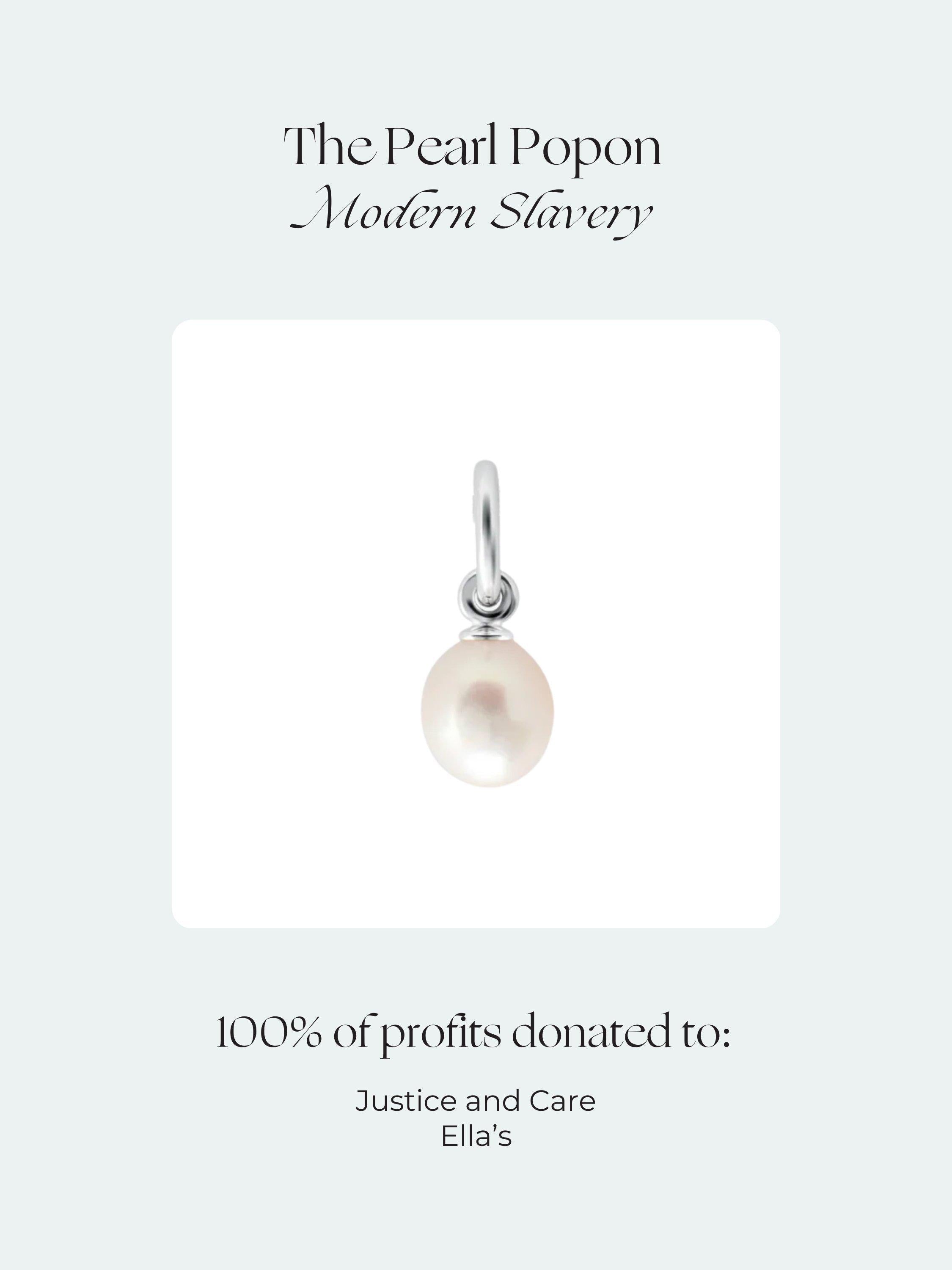 Recognised pearl pendant necklace sterling silver freshwater pearl - British product