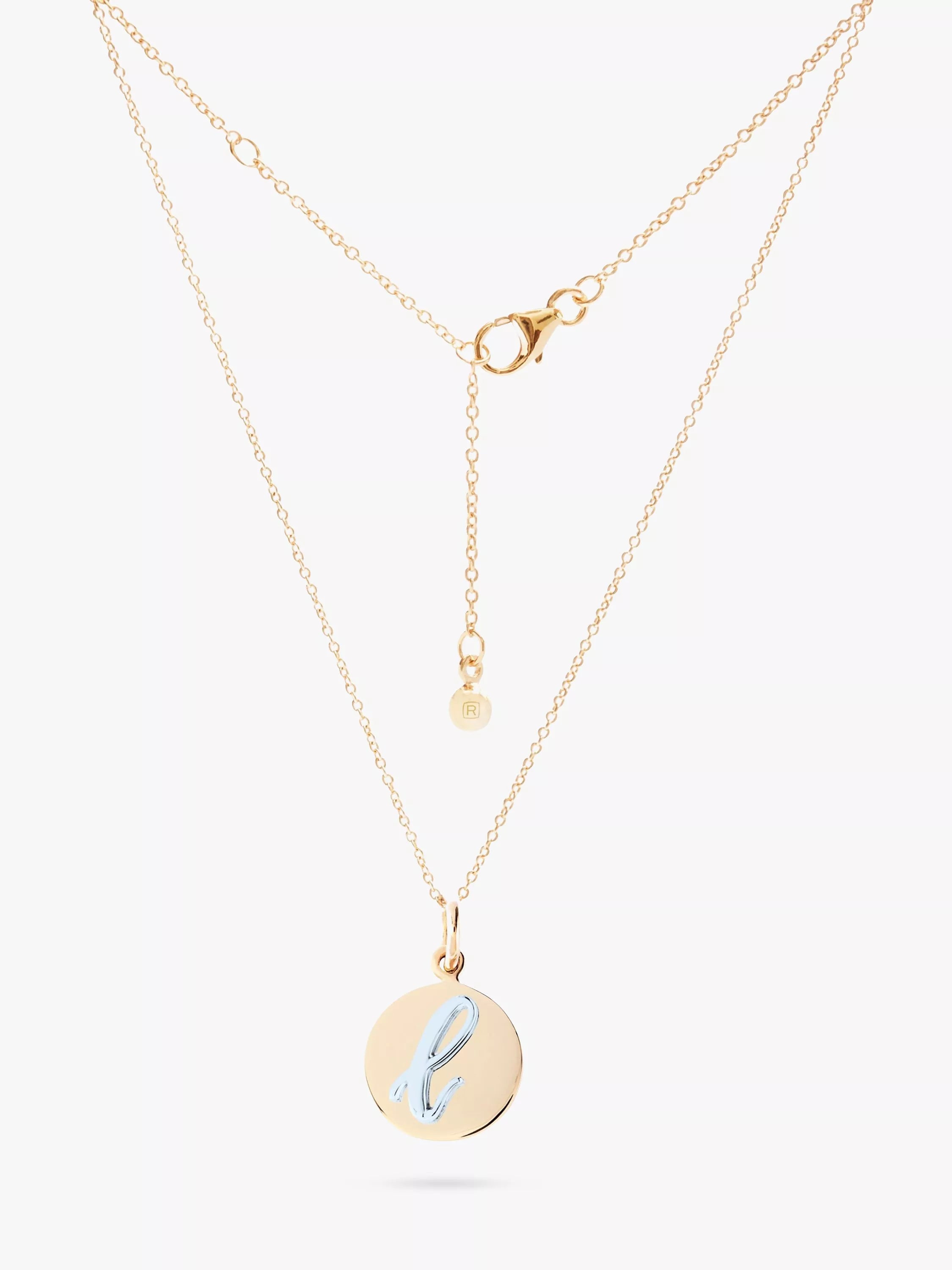 Recognised Alphabet Popon Pendant Necklace Gold