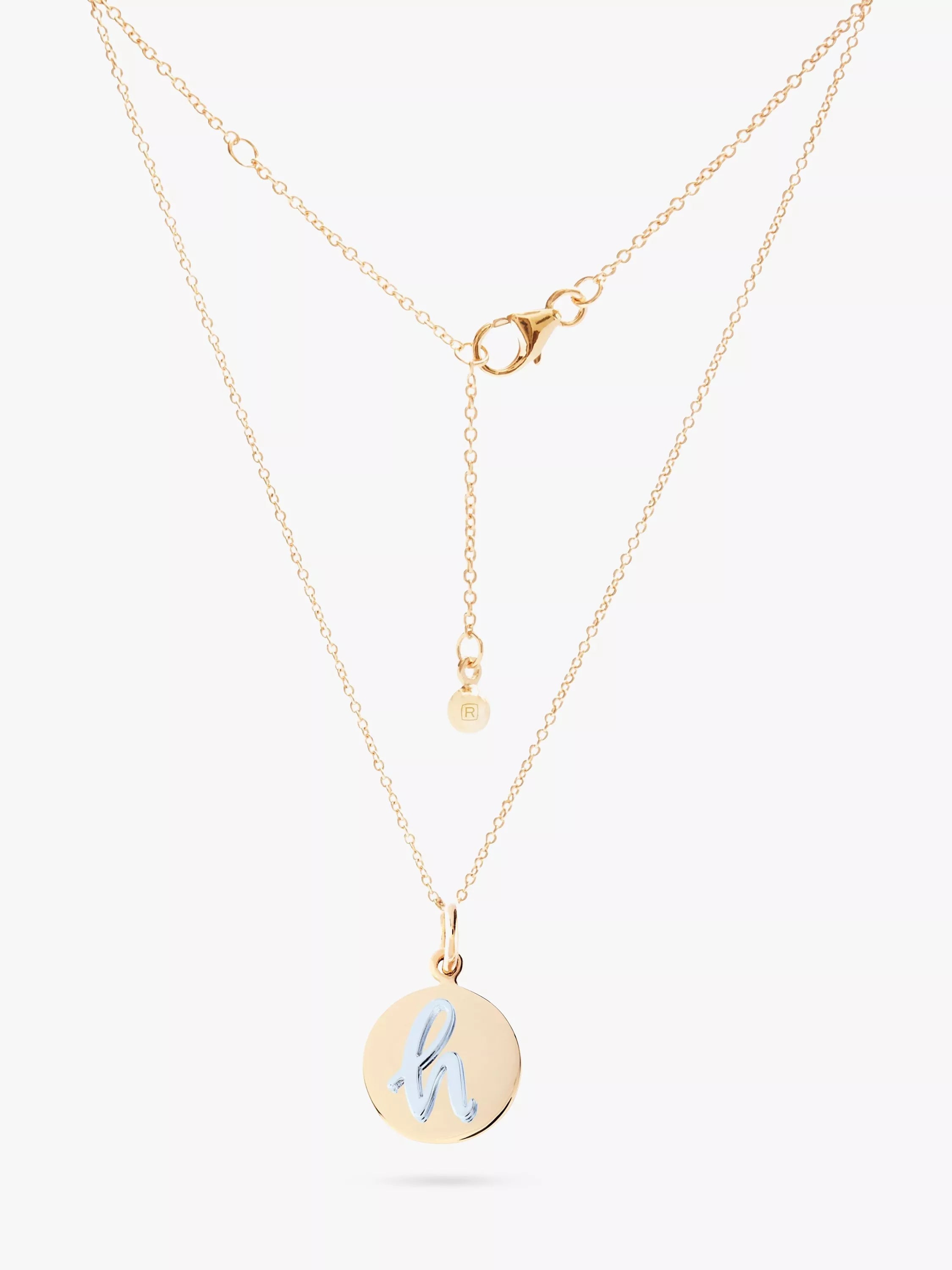 Recognised Alphabet Popon Pendant Necklace Gold