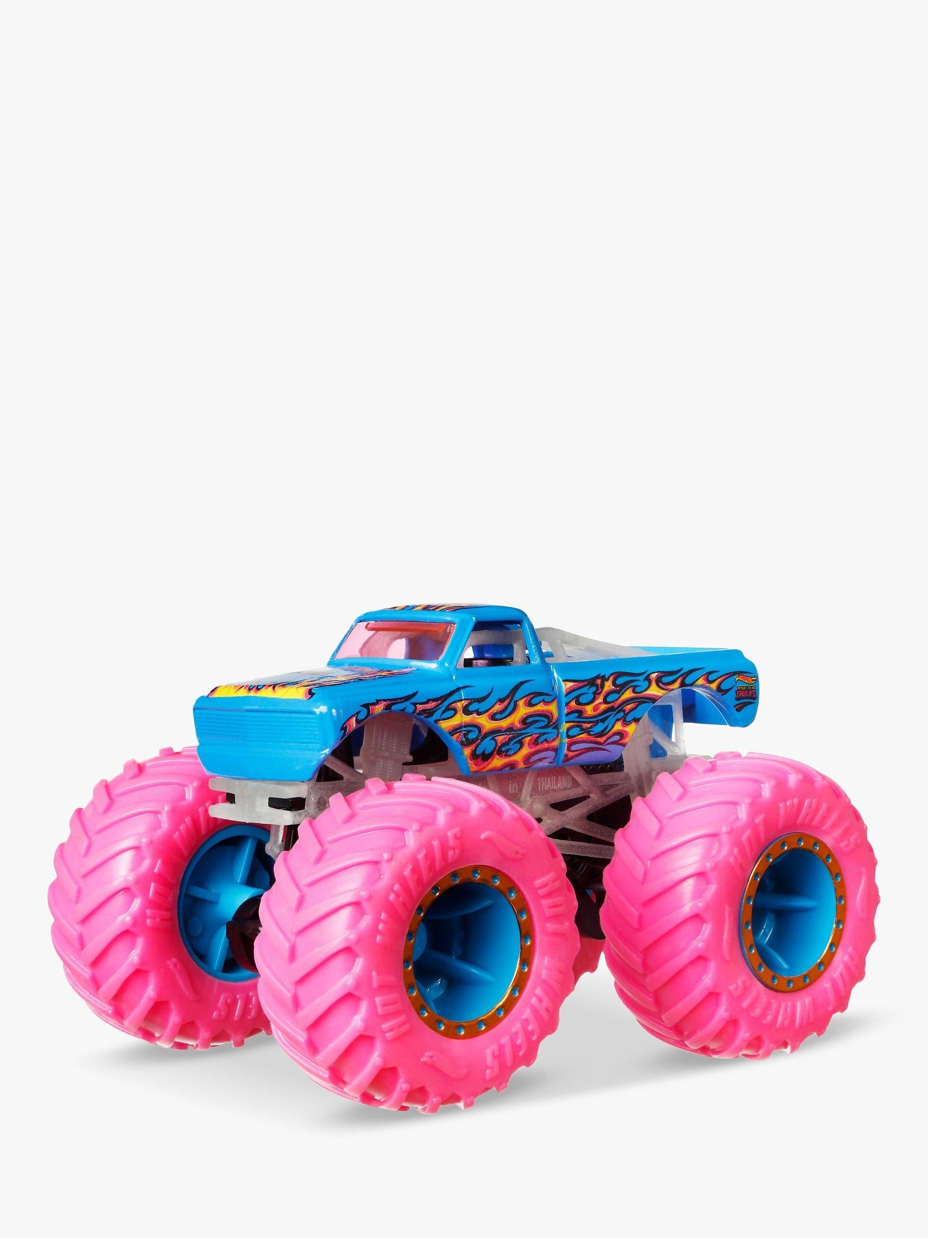 Hot Wheels monster trucks glow in the dark toy set (British brand)