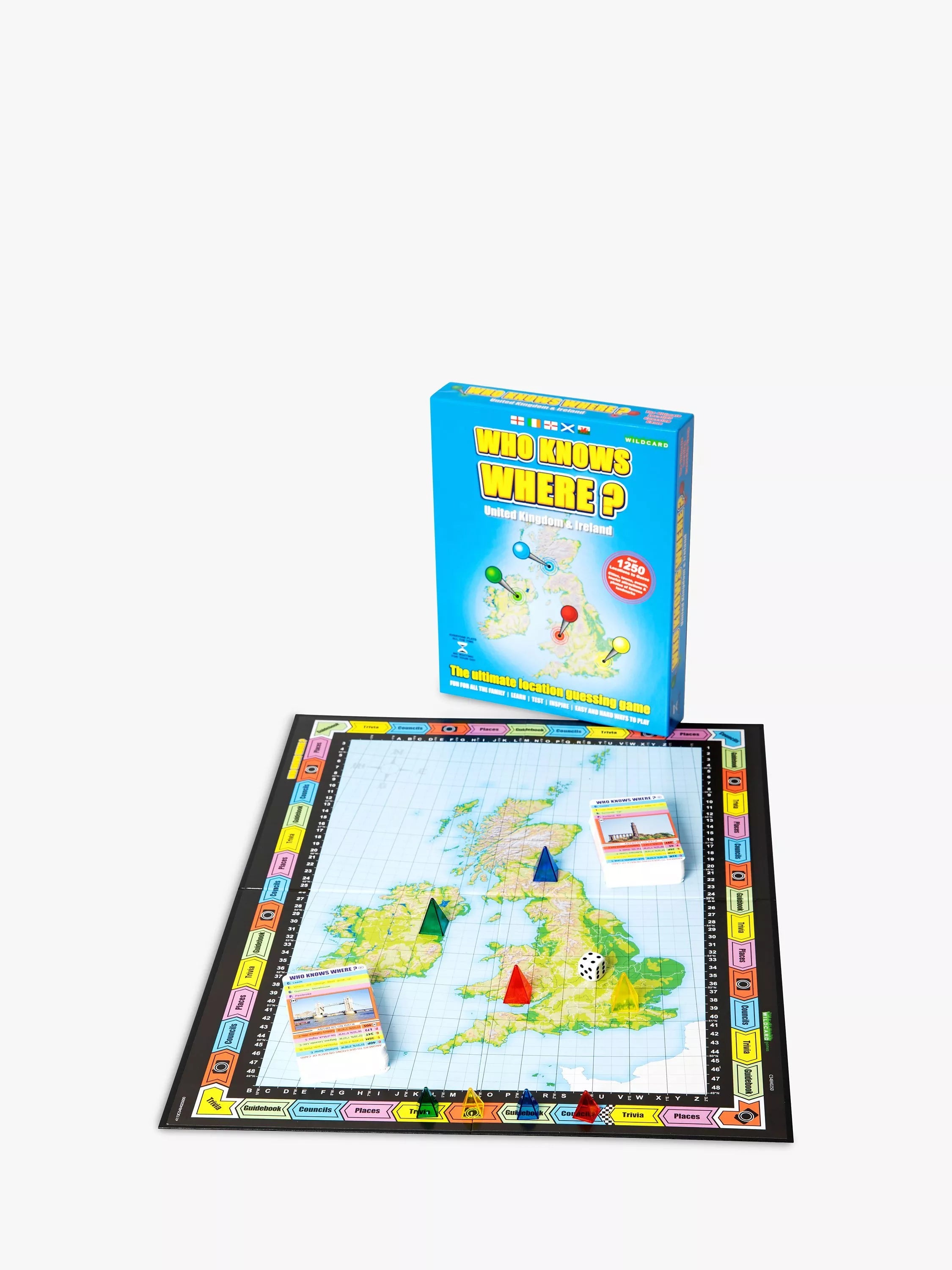Educational board game for UK and Ireland geography (British brand)