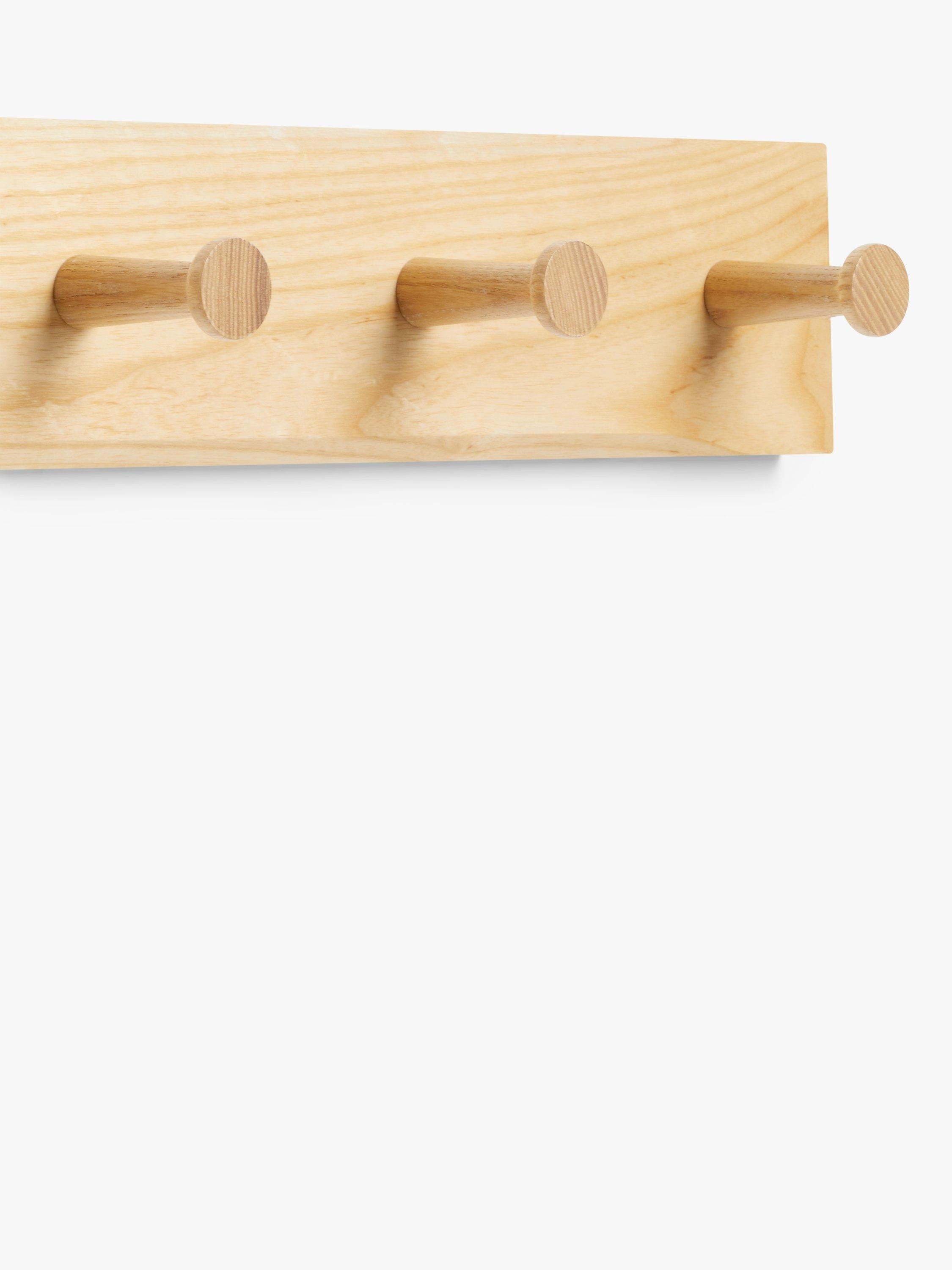 John Lewis Shaker 5 Hook Hanging Rack FSC ash wood (British brand)