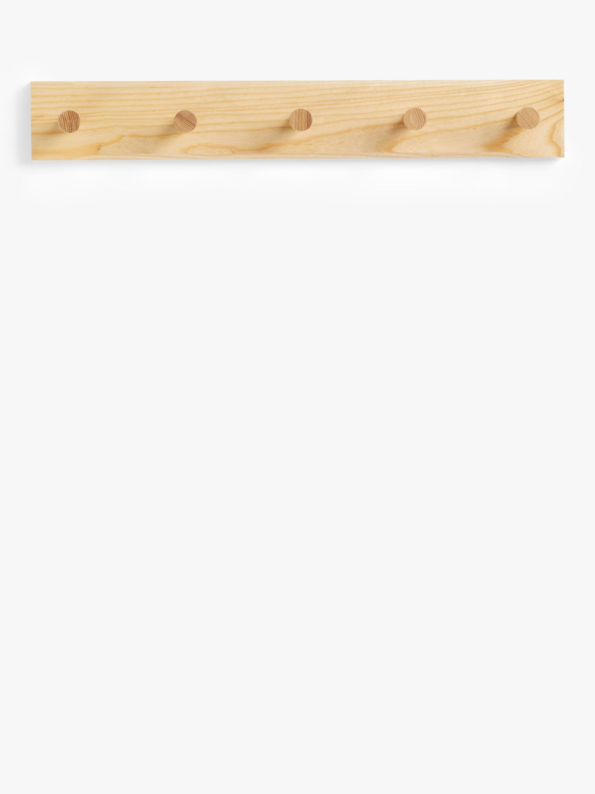 John Lewis Shaker 5 Hook Hanging Rack FSC ash wood (British brand)