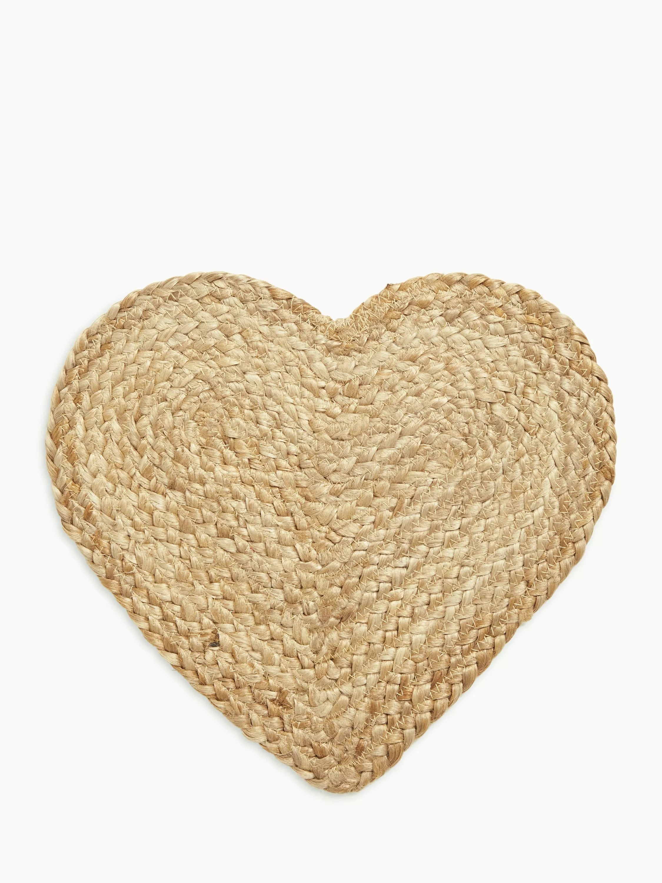 John Lewis jute heart placemats Natural Set of 2, UK version