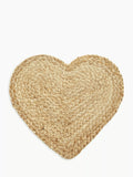 John Lewis jute heart placemats Natural Set of 2, UK version