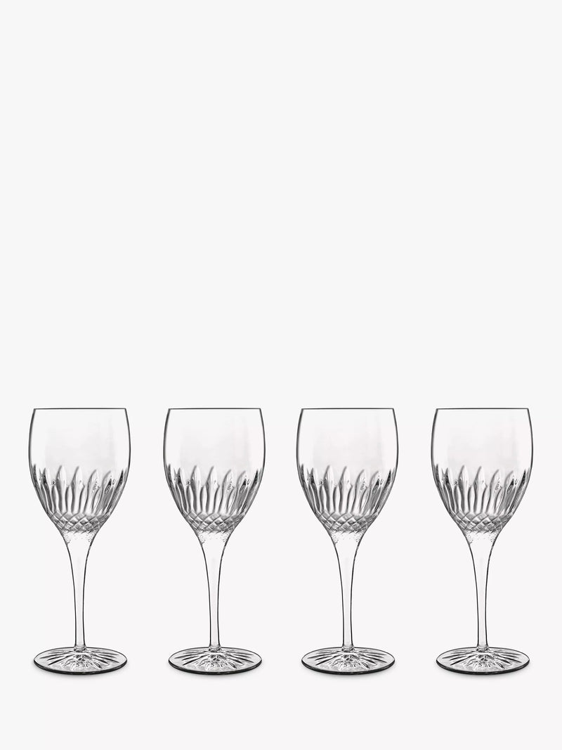 Luigi Bormioli Diamante white wine glass set 380ml, imported from the UK