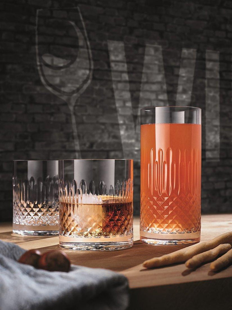 Luigi Bormioli Diamante highball glasses 480ml set of 4 (British brand)