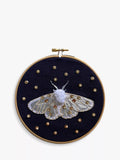 MakeBox & Co moth moon embroidery kit 15cm 12cm - British product