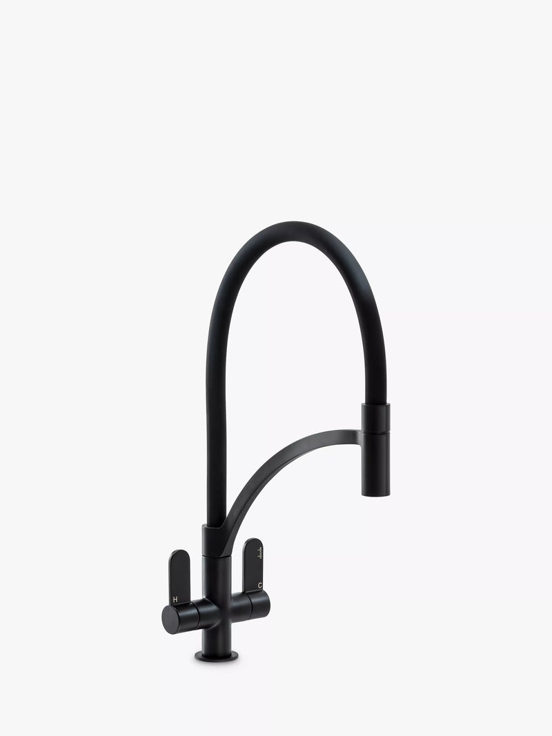 Abode Genio pull-around spray 2-lever kitchen tap - British product