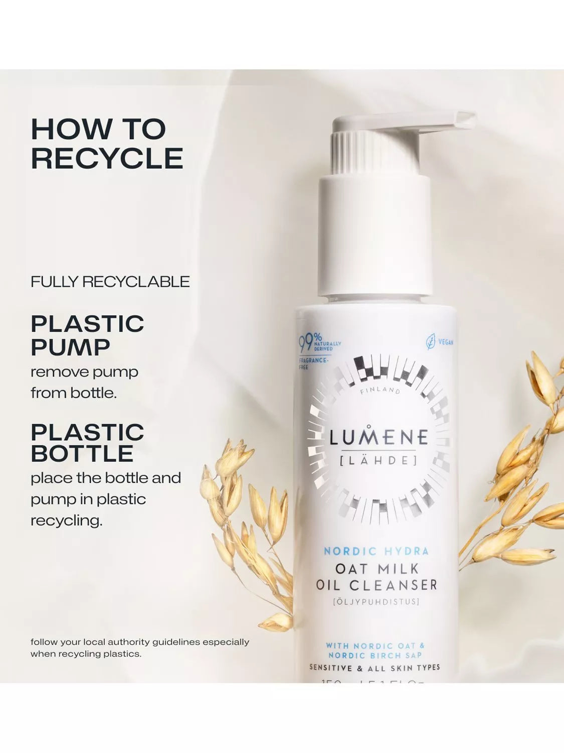 Lumene Lahde Nordic Hydra Oat Milk Cleanser 150ml, UK version