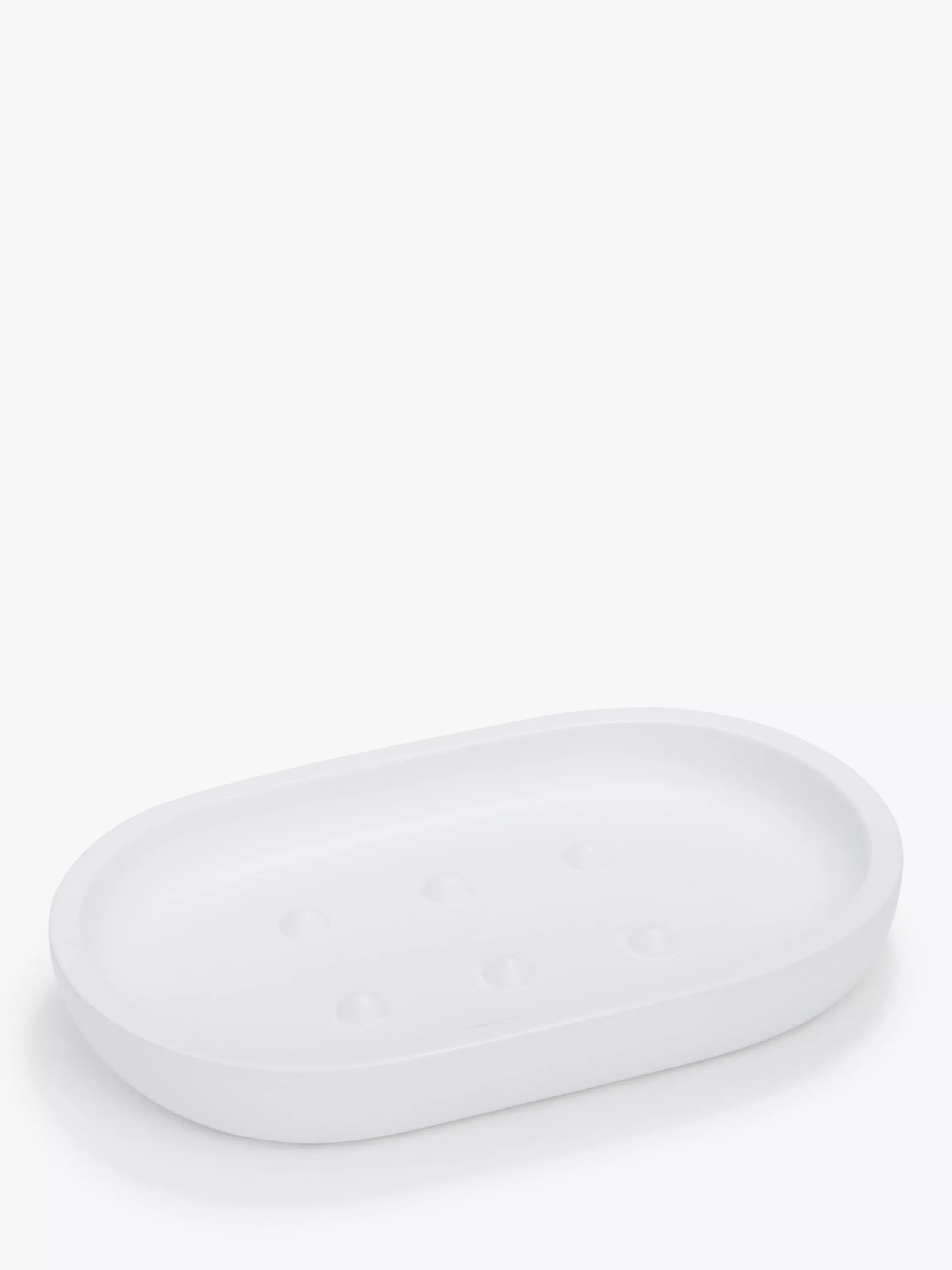 John Lewis Matt Finish Soap Dish - White