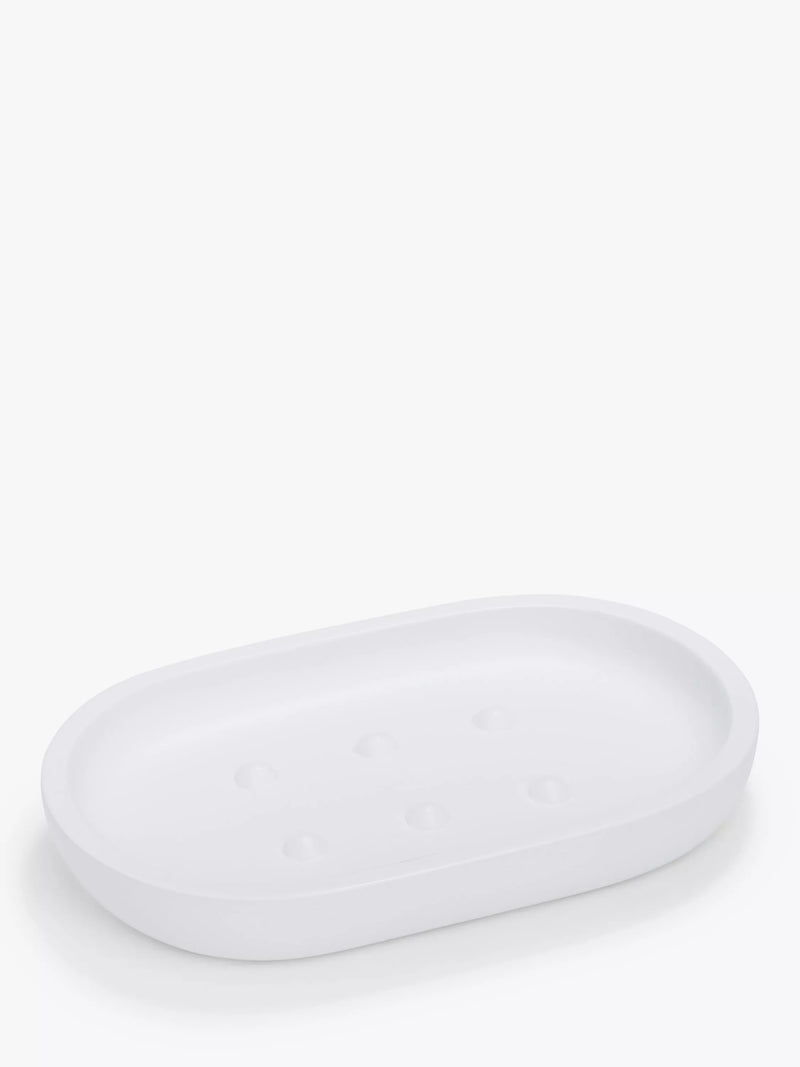 John Lewis Matt Finish Soap Dish - White