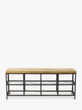 nkuku Hasa storage bench iron frame mango wood (British brand)
