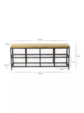 nkuku Hasa storage bench iron frame mango wood (British brand)