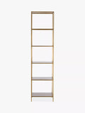 nkuku Mahi iron shelving unit antique brass tall - British product