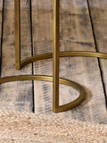 nkuku nesting side tables brass finish set of 2 (British brand)