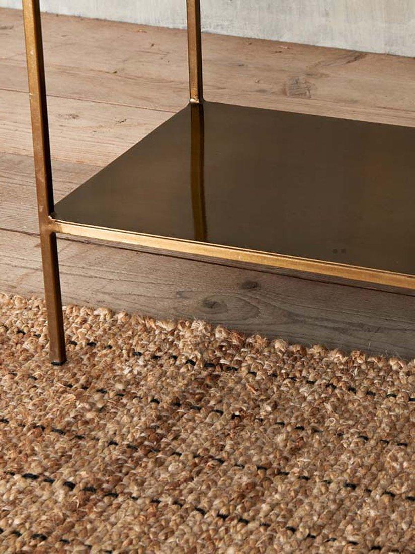 nkuku Mahi side table antique brass (British brand)