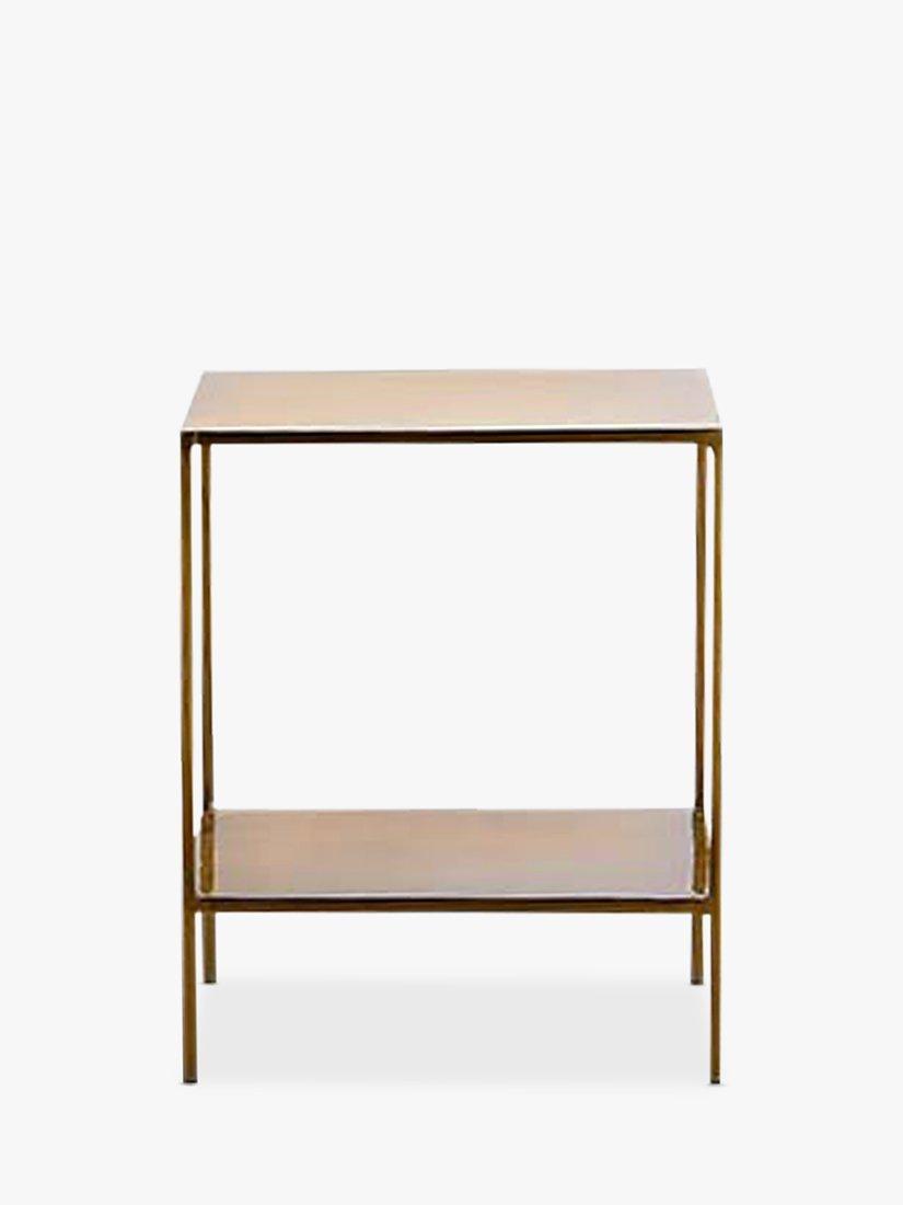 nkuku Mahi side table antique brass (British brand)