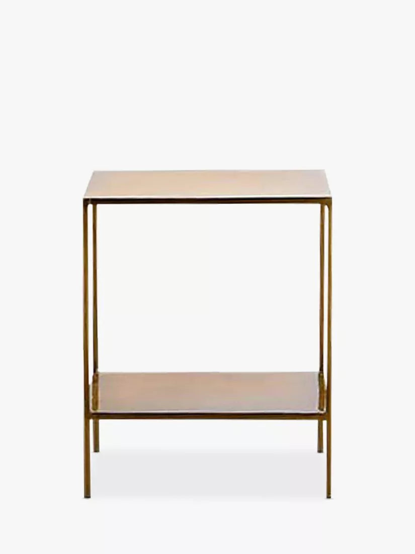 nkuku Mahi side table antique brass (British brand)