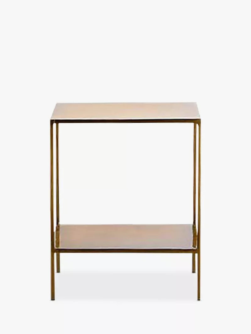 nkuku Mahi side table antique brass (British brand)
