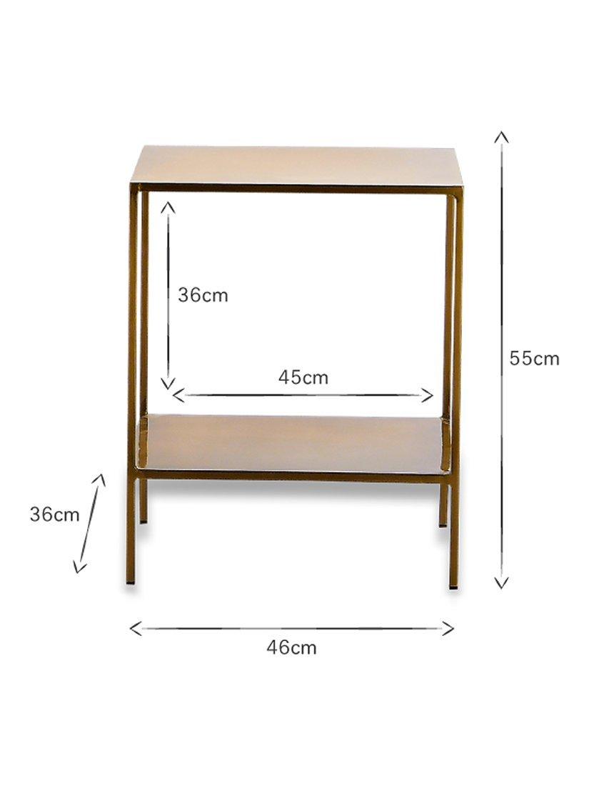 nkuku Mahi side table antique brass (British brand)