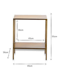 nkuku Mahi side table antique brass (British brand)
