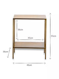 nkuku Mahi side table antique brass (British brand)