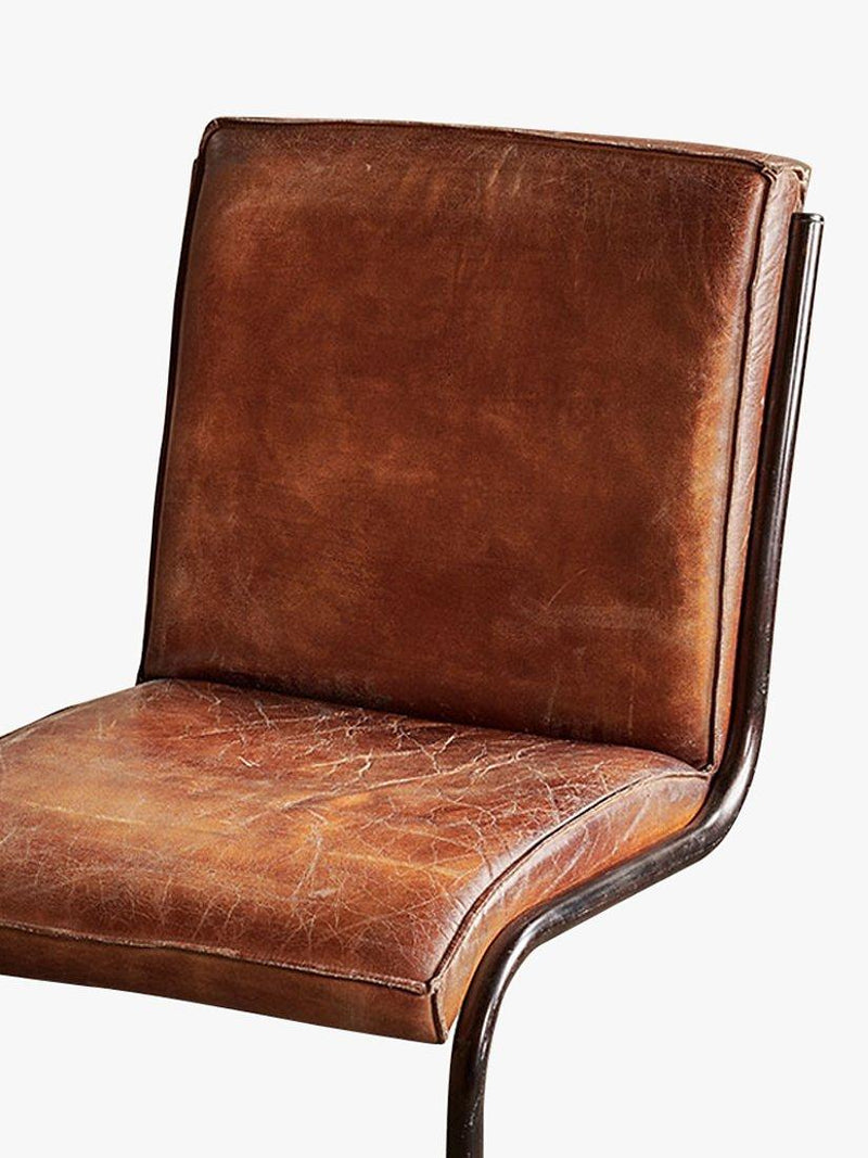nkuku Narwana desk chair aged tan leather, UK version