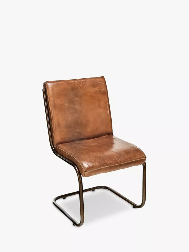 nkuku Narwana desk chair aged tan leather, UK version