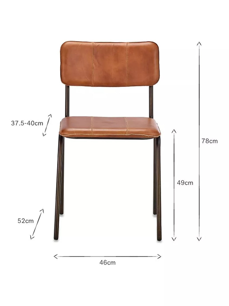 nkuku Ukari leather dining chair - British product