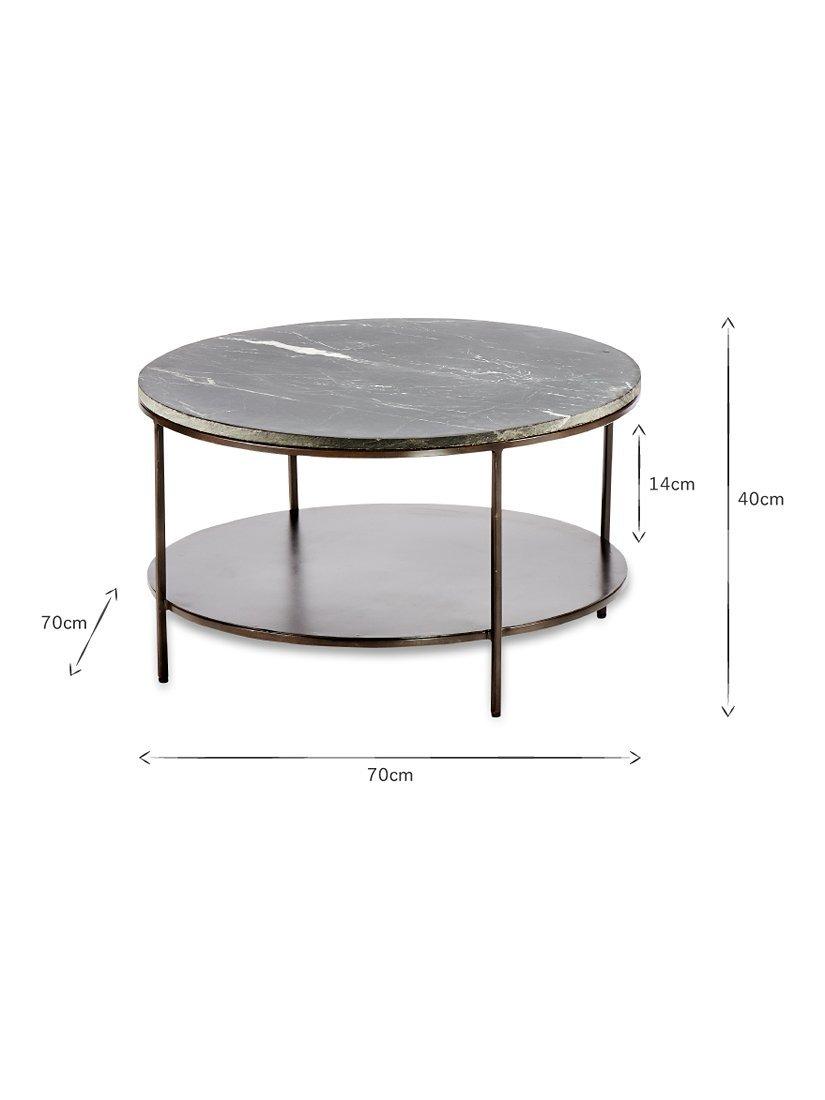 nkuku Karoko round marble coffee table 70cm, UK version